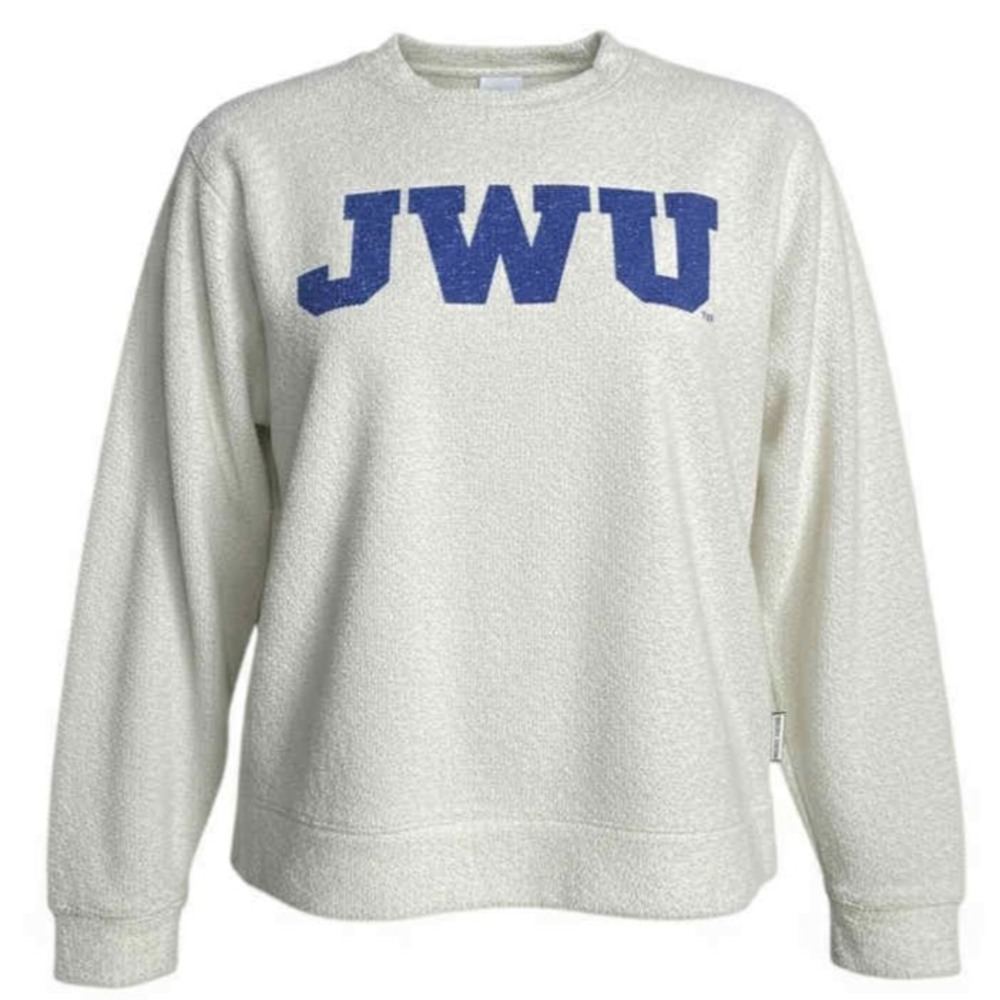 Woolly Threads sweatshirt women's medium relaxed fit ivory terrycloth JWC comfy